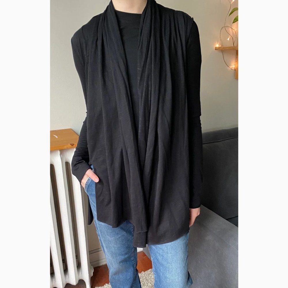 Rundholz Black Label Draped Cardigan, size Small.